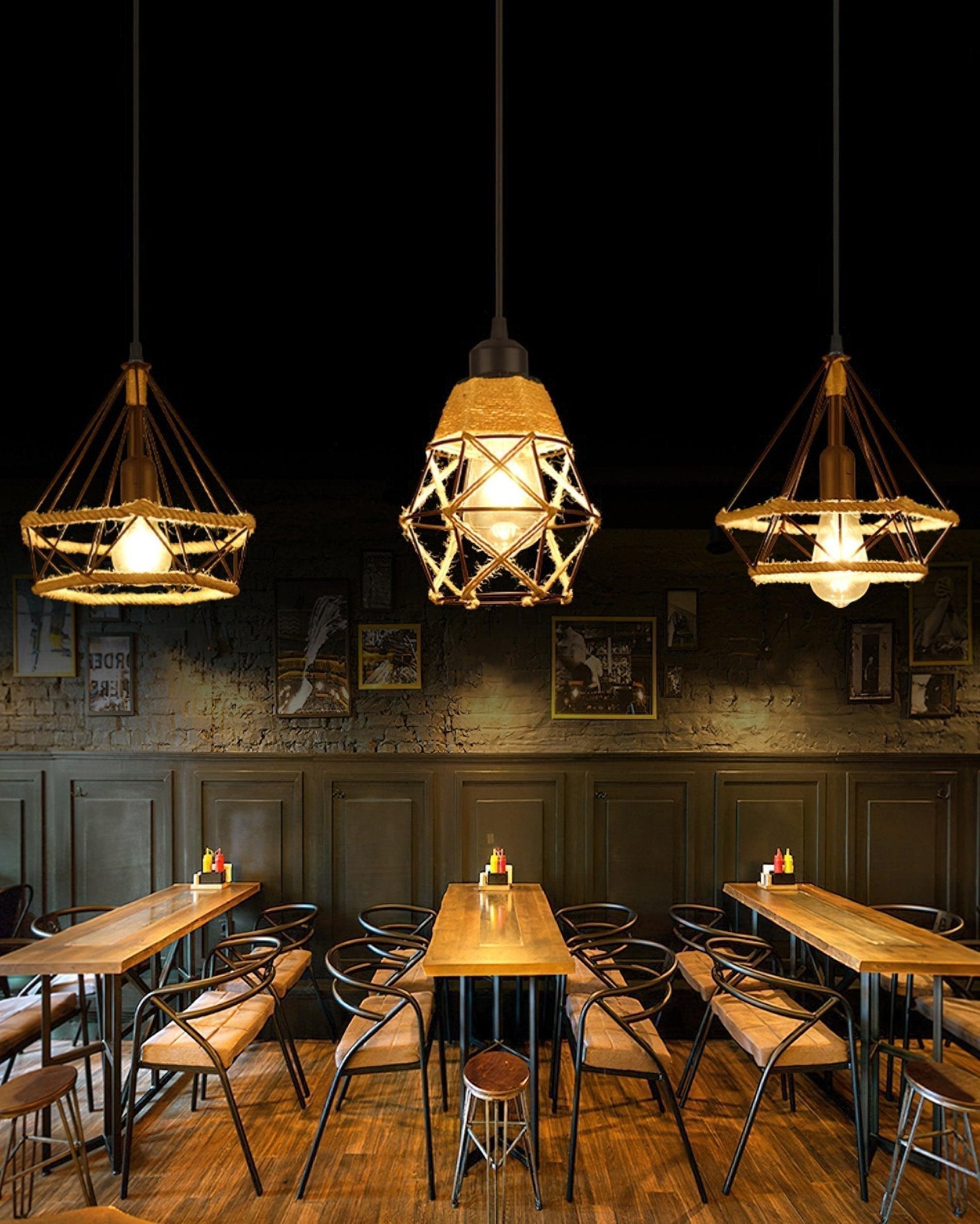 Retro Hemp Rope Exquisite Pendant Light - Blowlighting