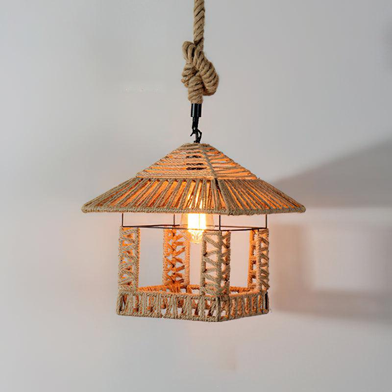Retro Hemp Rope Exquisite Pendant Light - Blowlighting