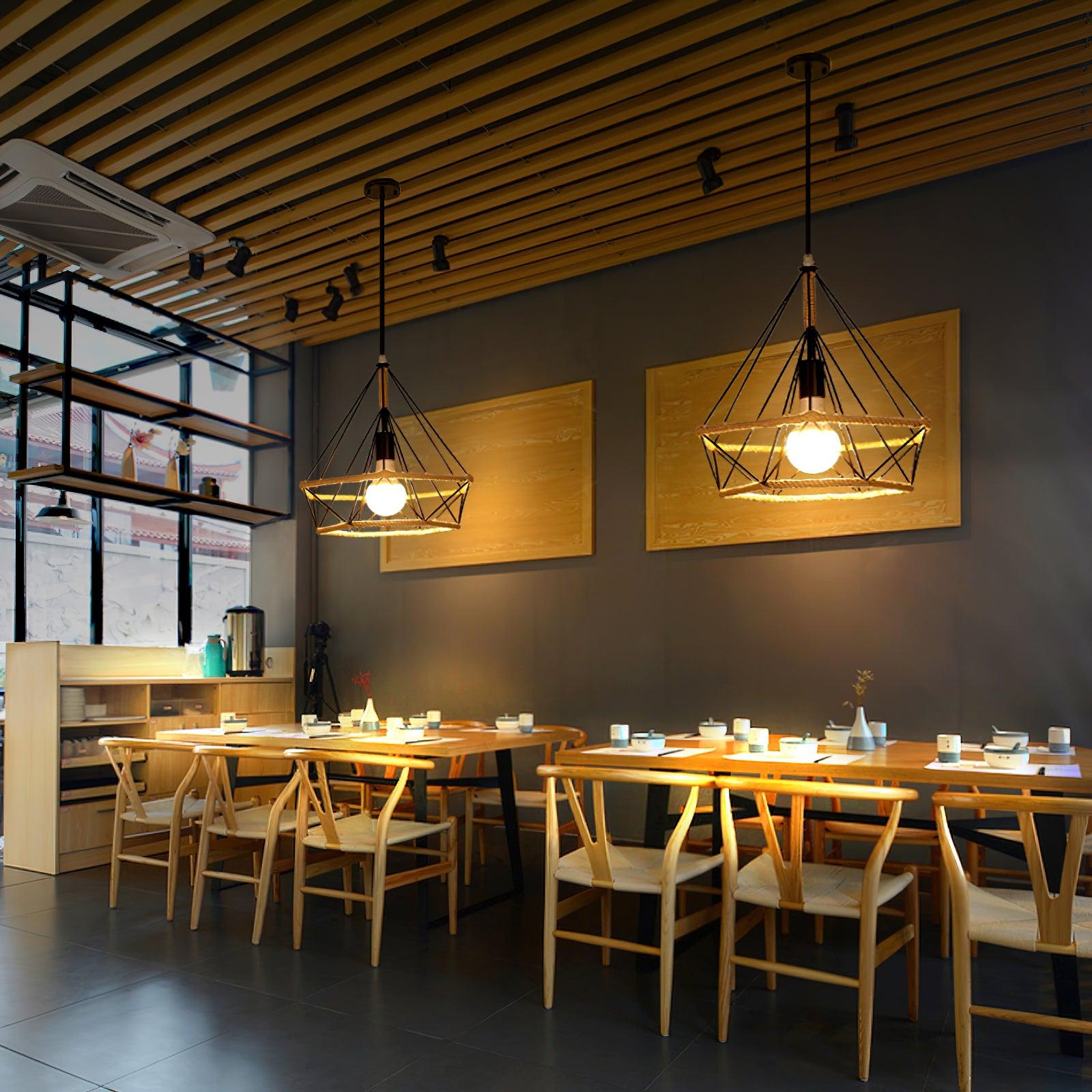 Retro Hemp Rope Interesting Pendant Light - Blowlighting