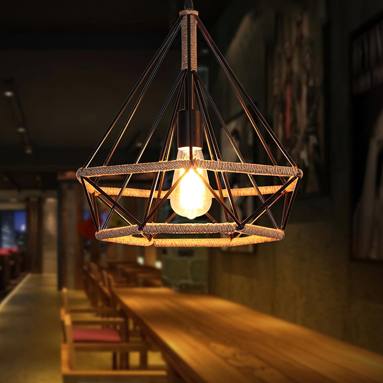 Retro Hemp Rope Interesting Pendant Light - Blowlighting