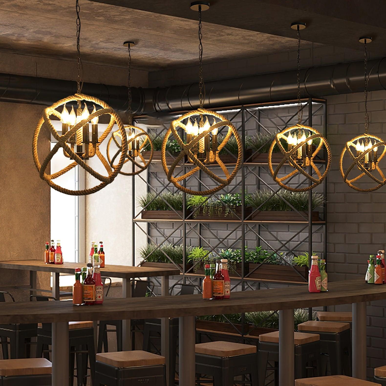 Retro Hemp Rope Interesting Pendant Light - Blowlighting