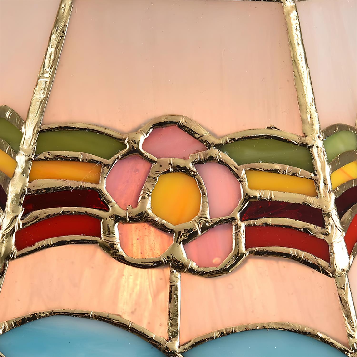 Tiffany Lampade a Sospensione Retrò in Vetro Floreale