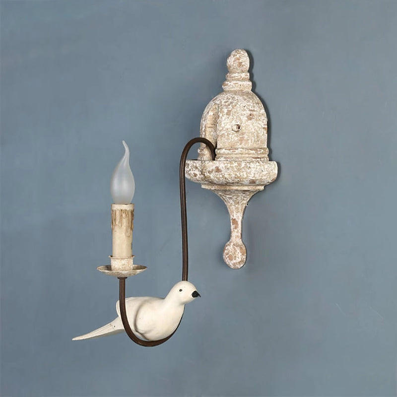 Syraean Vintage Retro Bird Metal Wooden Wall Lamp - Lamp Copper