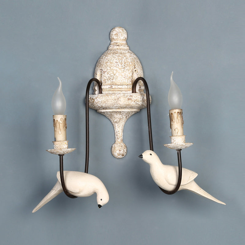 Syraean Vintage Retro Bird Metal Wooden Wall Lamp - Lamp Copper