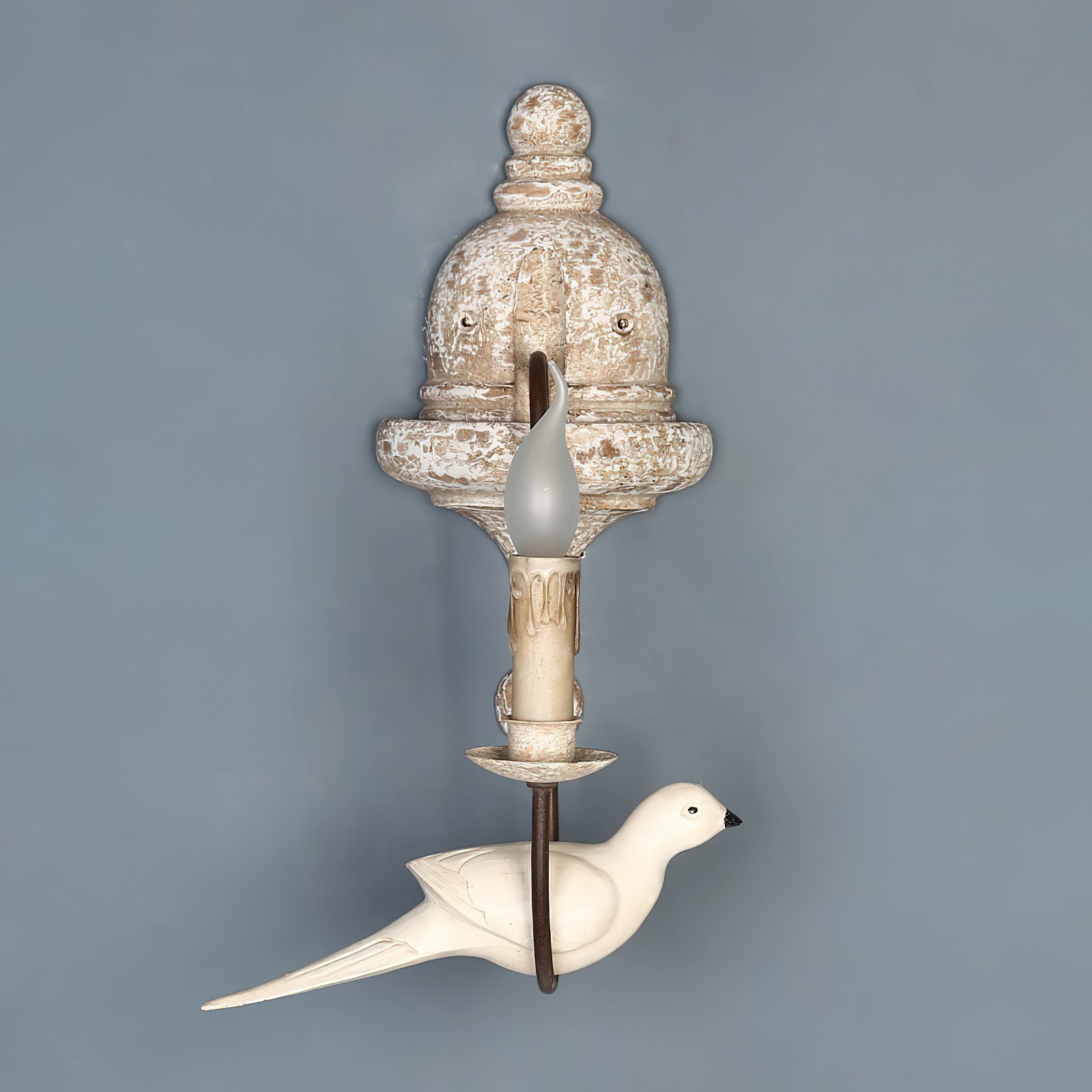 Syraean Vintage Retro Bird Metal Wooden Wall Lamp - Lamp Copper