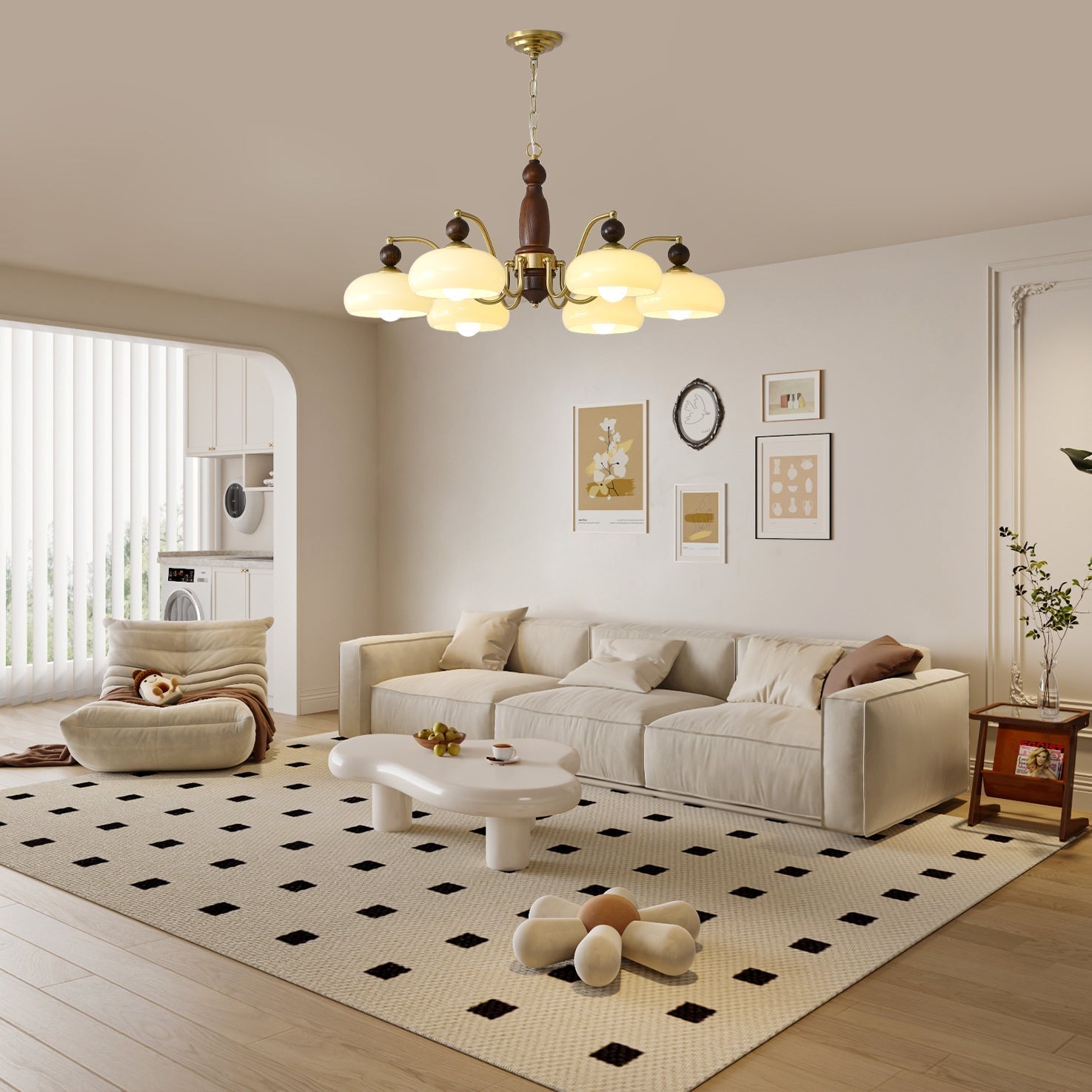 Aurora Chandelier Revival Crown Rustic - Blowlighting