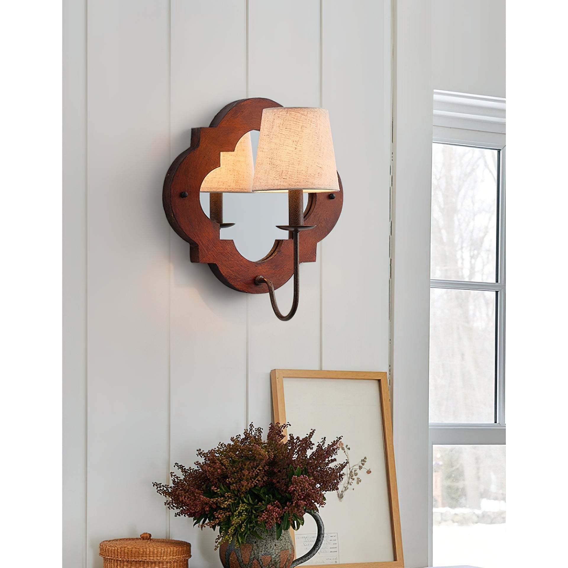 Sytheir Premium Elegance Fabric Wall Lamp - Lamp Copper