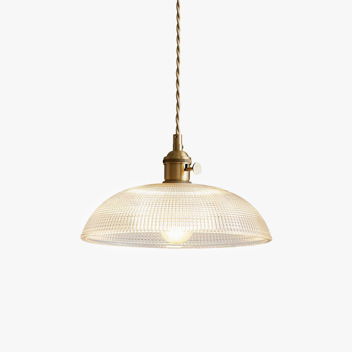 Ribbed Spiral Pendant Light - Blowlighting