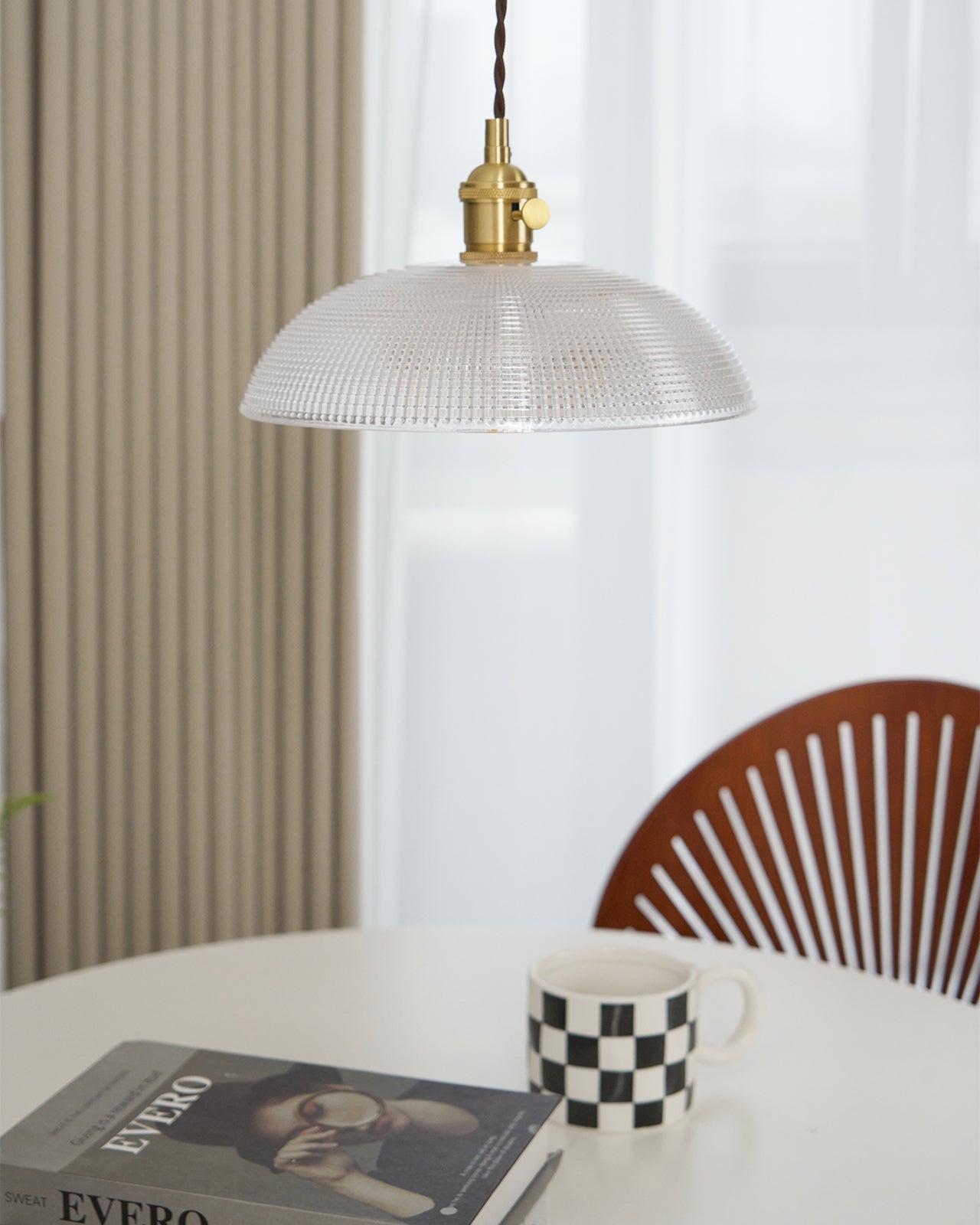 Ribbed Spiral Pendant Light - Blowlighting