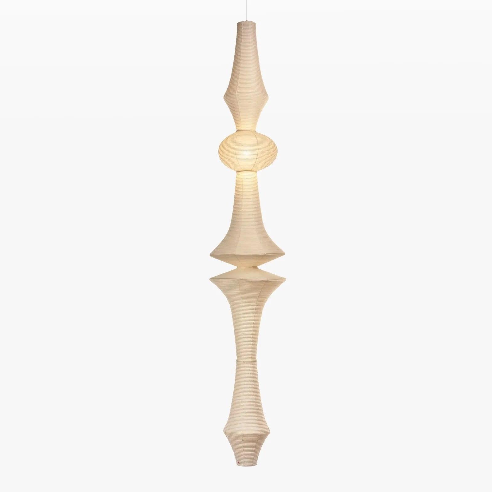 Ritta Lampada a Sospensione Verticale Scultorea in Carta