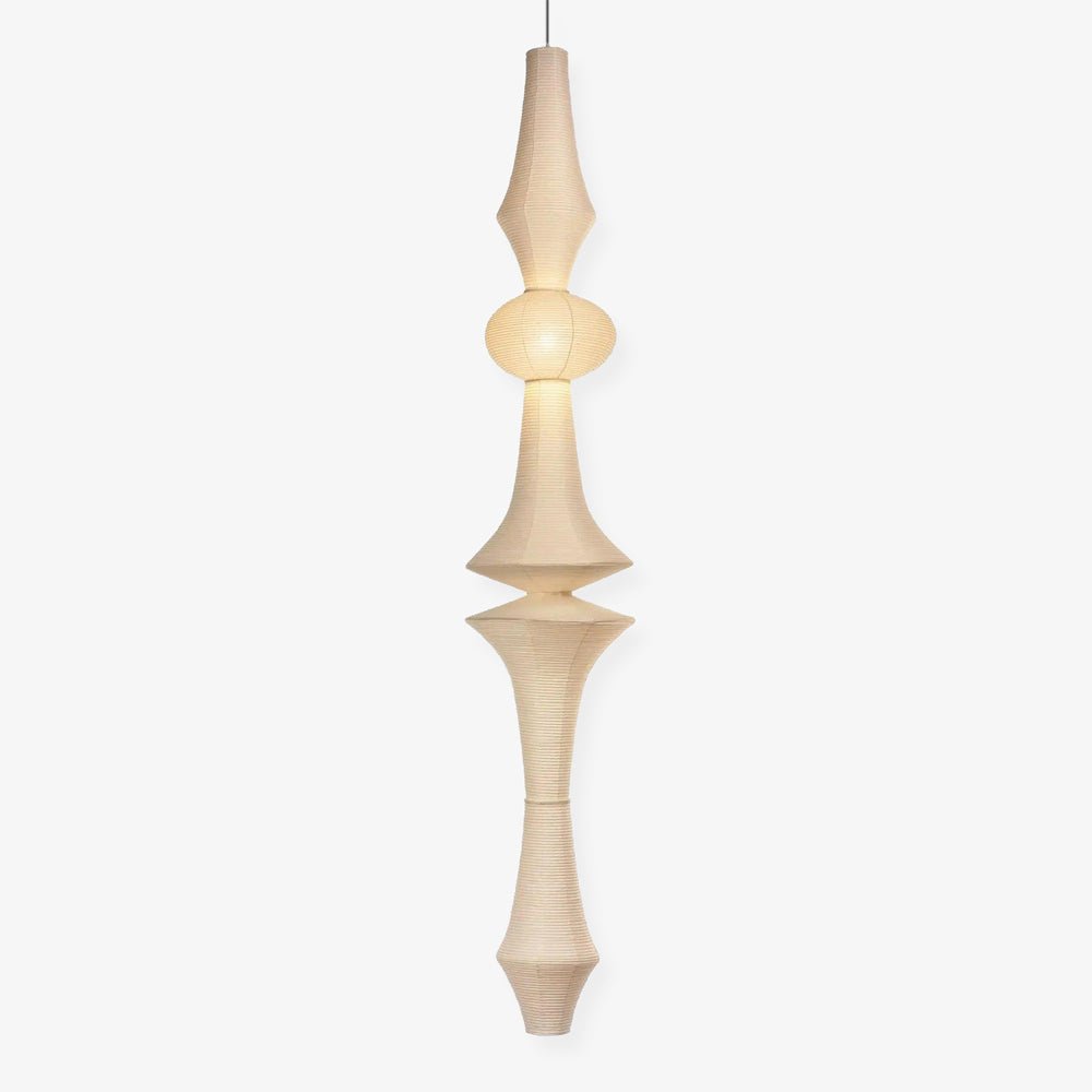 Ritta Lampada a Sospensione Verticale Scultorea in Carta