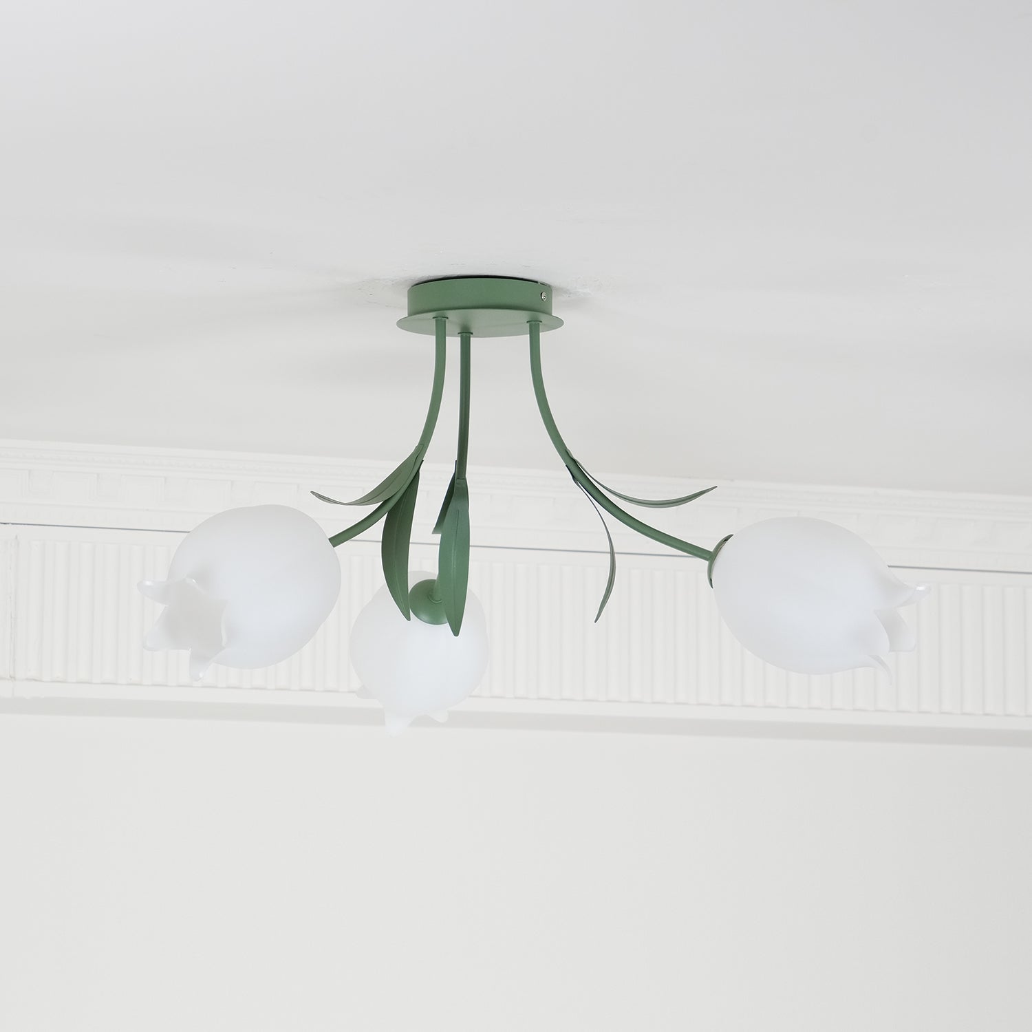 Aria Lampada da Soffitto Flush Mount con Fiore Naturale