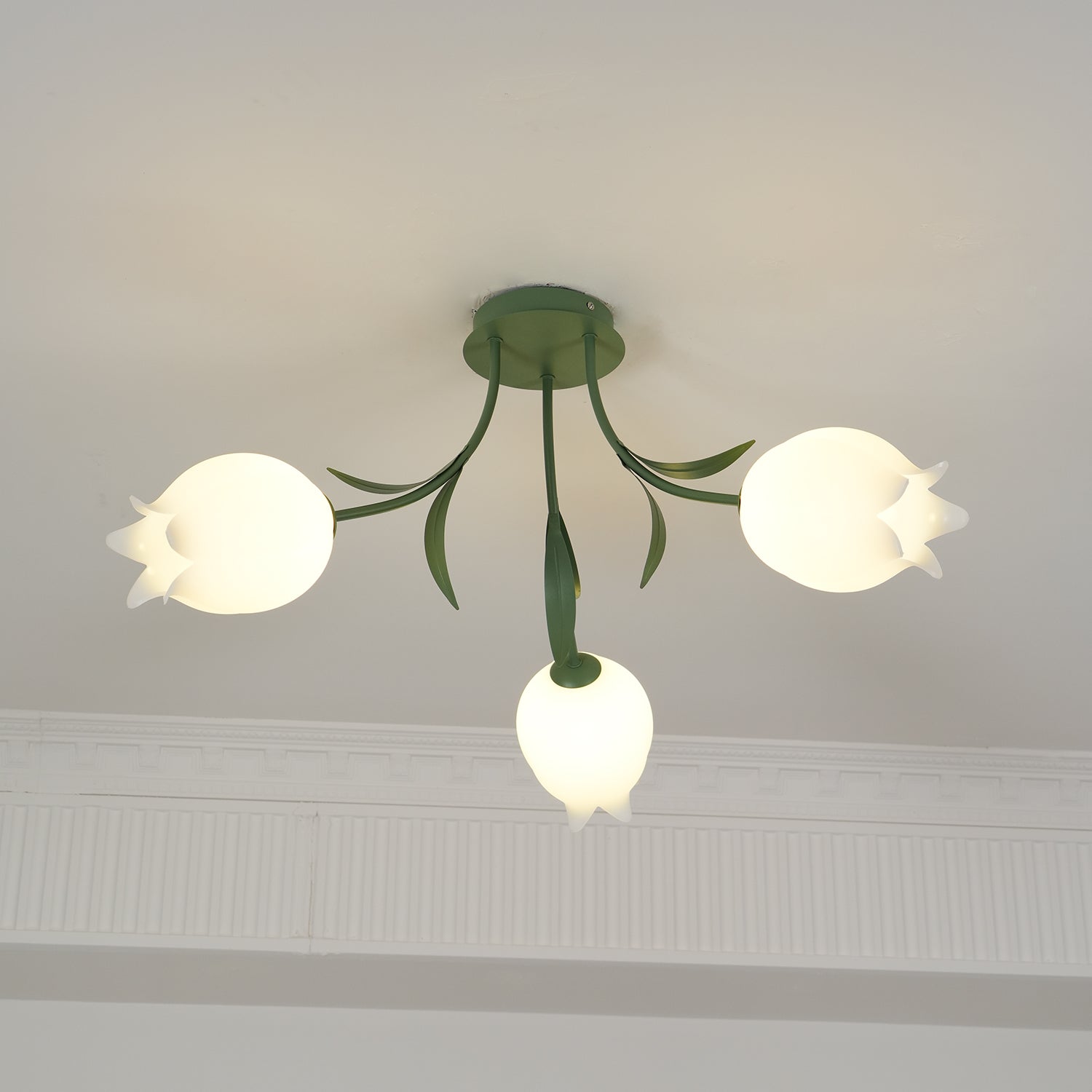 Aria Lampada da Soffitto Flush Mount con Fiore Naturale