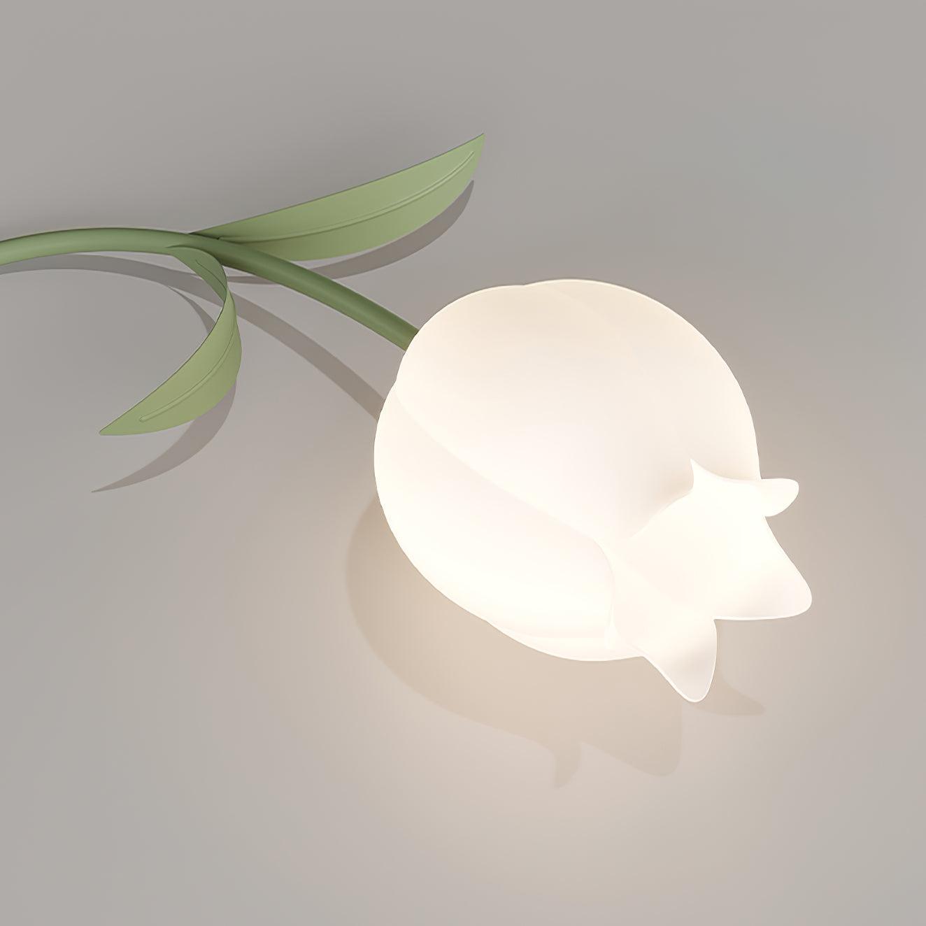 Aria Lampada da Soffitto Flush Mount con Fiore Naturale