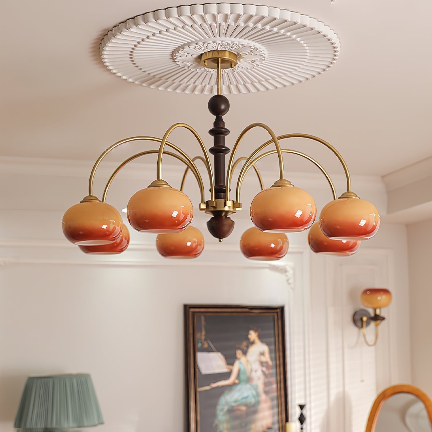 Ripe Persimmon Chandelier - Blowlighting