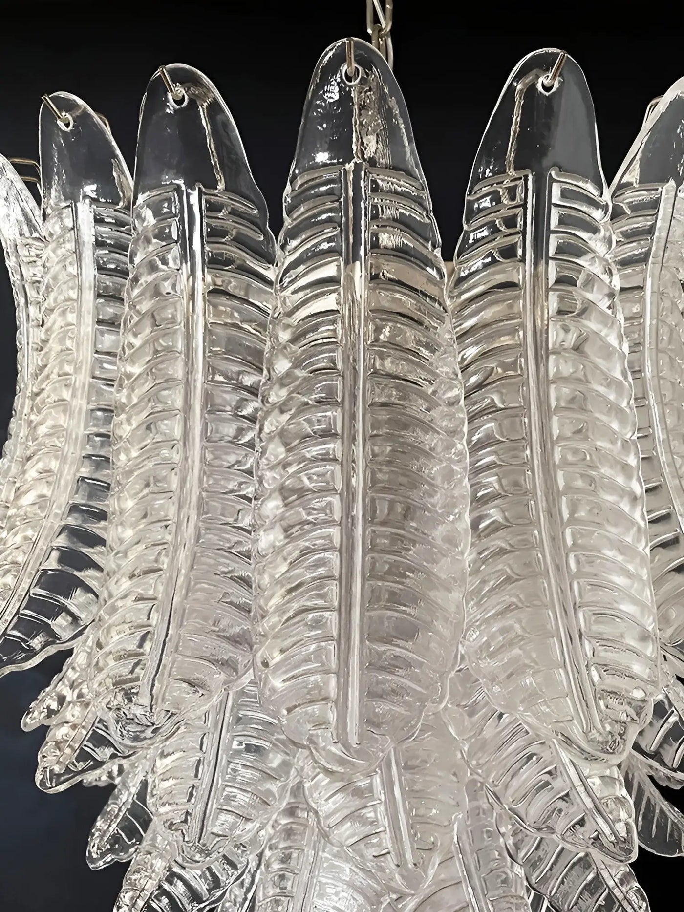 Aurora Chandelier Clear Glass Leaf Cascading Elegant - Neutralighting