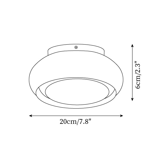 Valentina Lampada da Soffitto Flush Mount in Vetro Stile Retrò