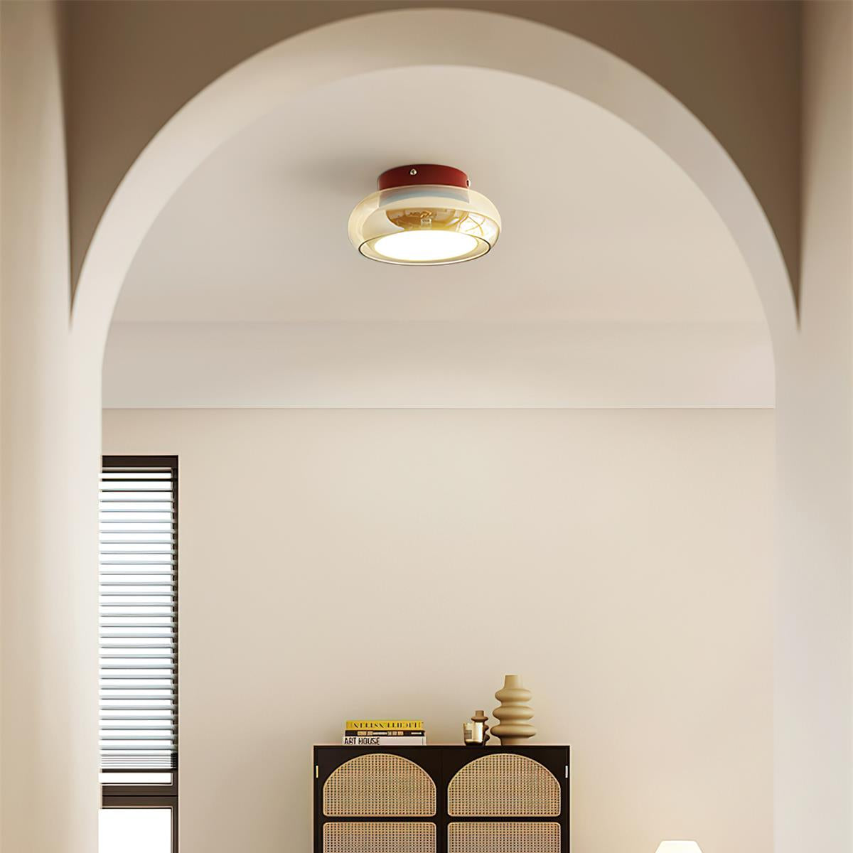 Valentina Lampada da Soffitto Flush Mount in Vetro Stile Retrò