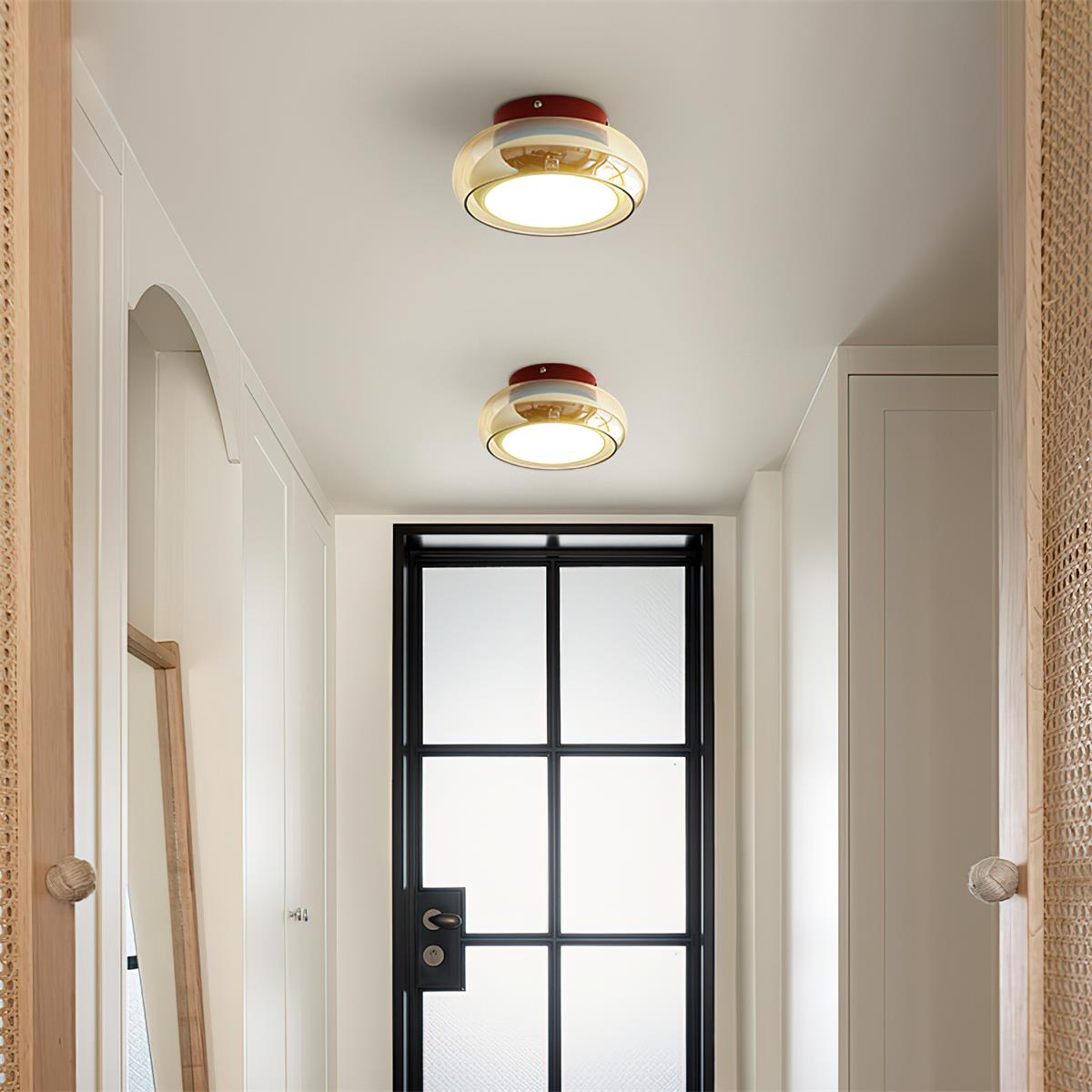 Valentina Lampada da Soffitto Flush Mount in Vetro Stile Retrò