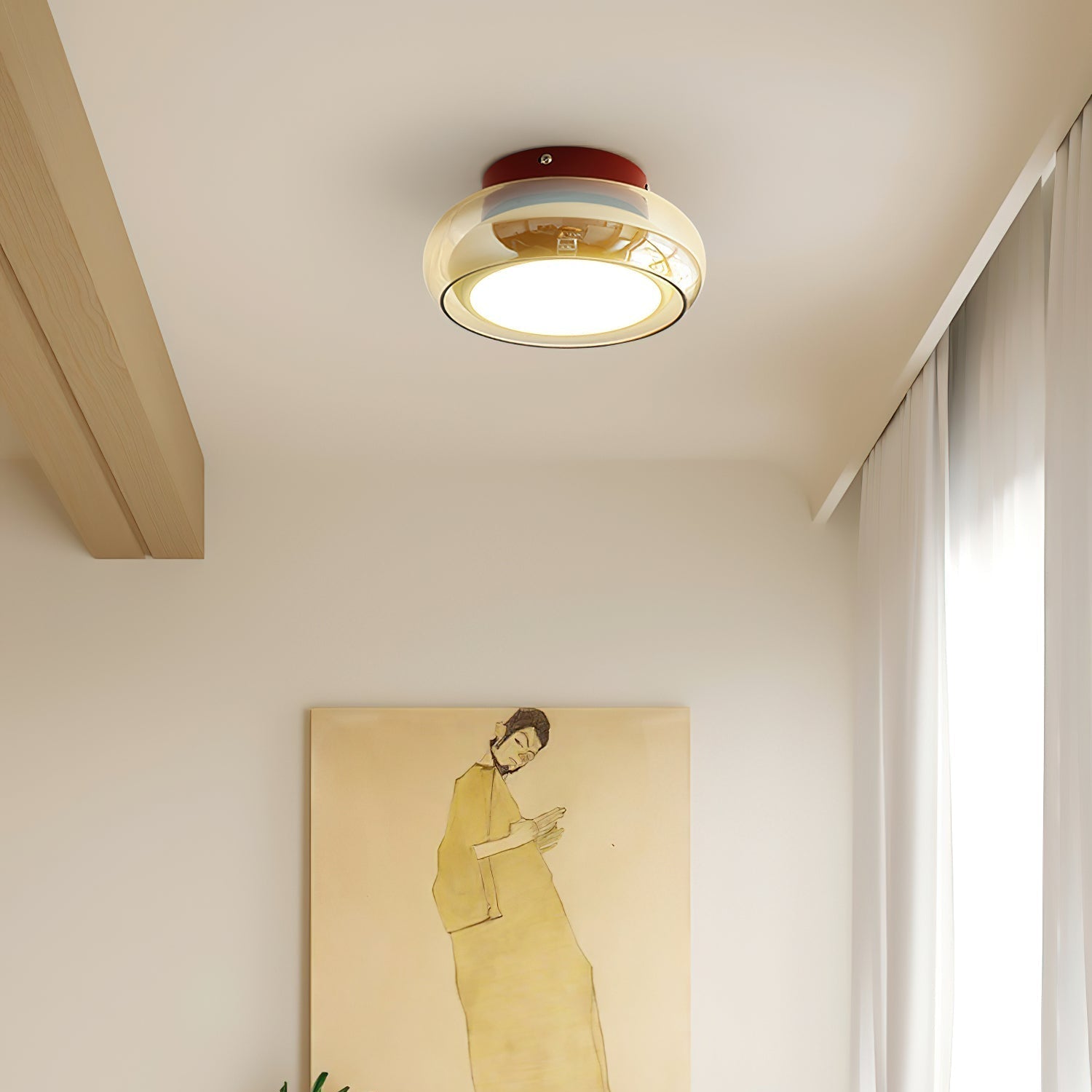 Valentina Lampada da Soffitto Flush Mount in Vetro Stile Retrò