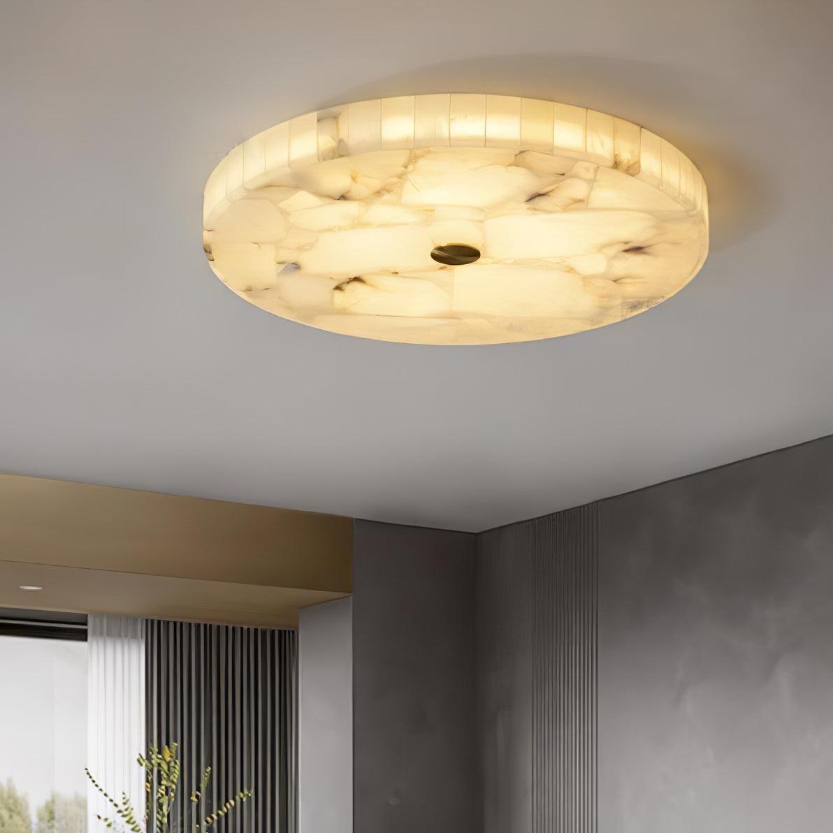 Kristy Lampada da Soffitto Rotonda in Alabastro