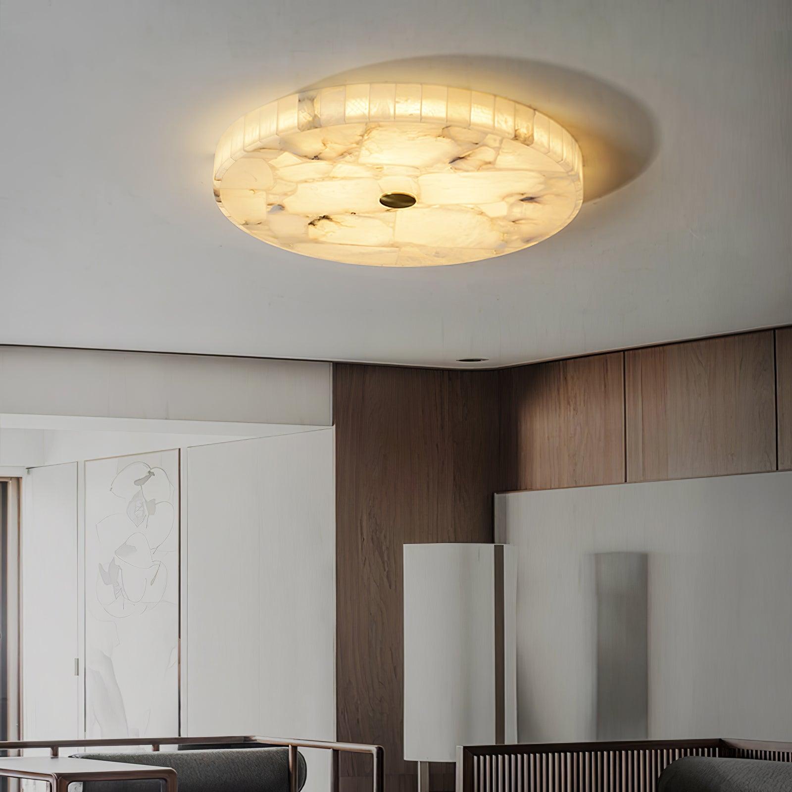 Kristy Lampada da Soffitto Rotonda in Alabastro