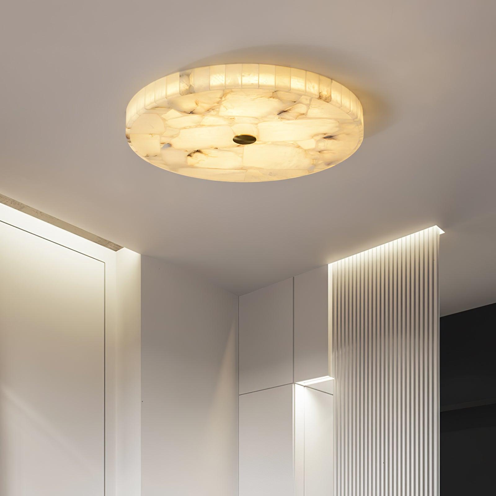 Kristy Lampada da Soffitto Rotonda in Alabastro
