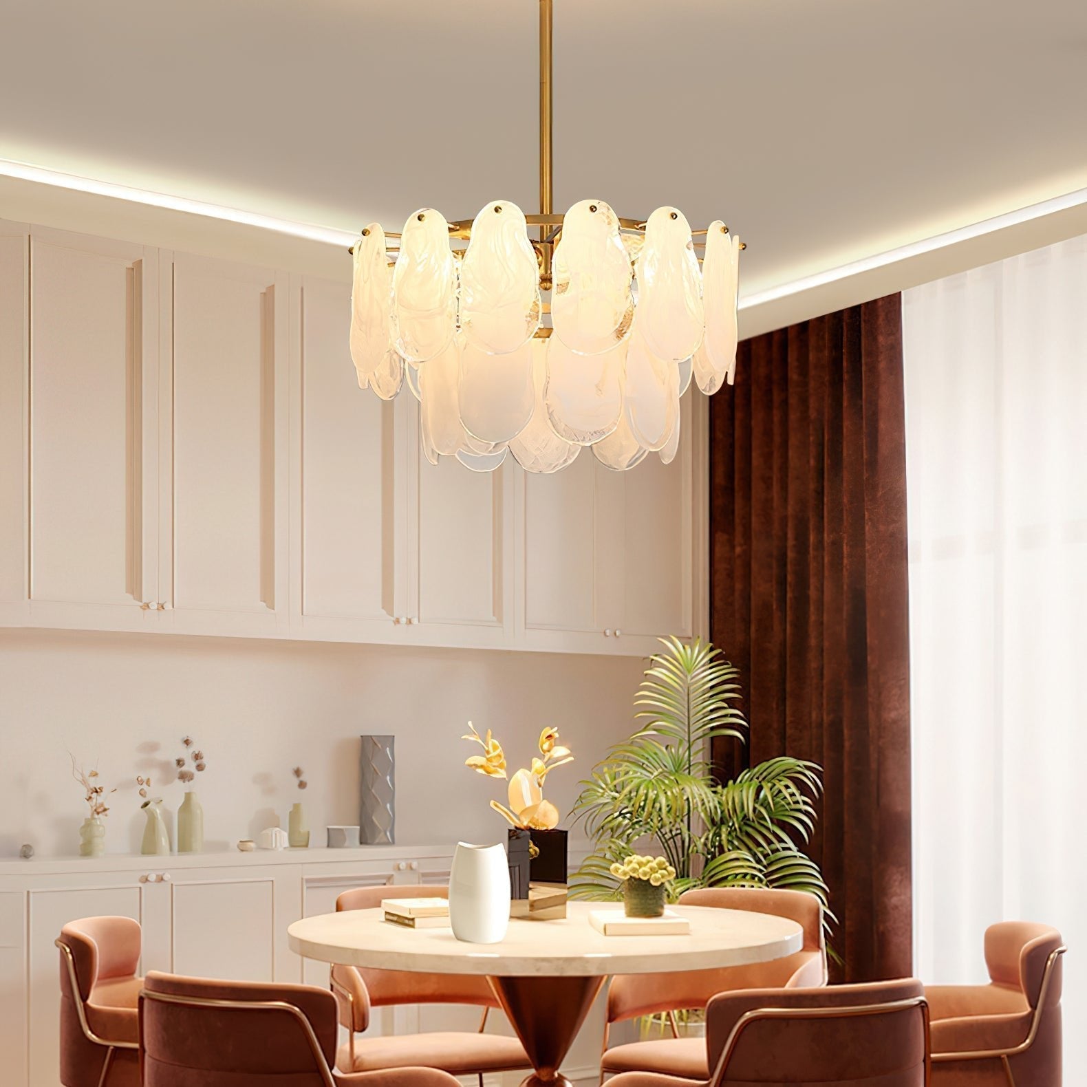 Zosolia Postmodern Luxury Round Cloud Glass Chandelier - Blowlighting
