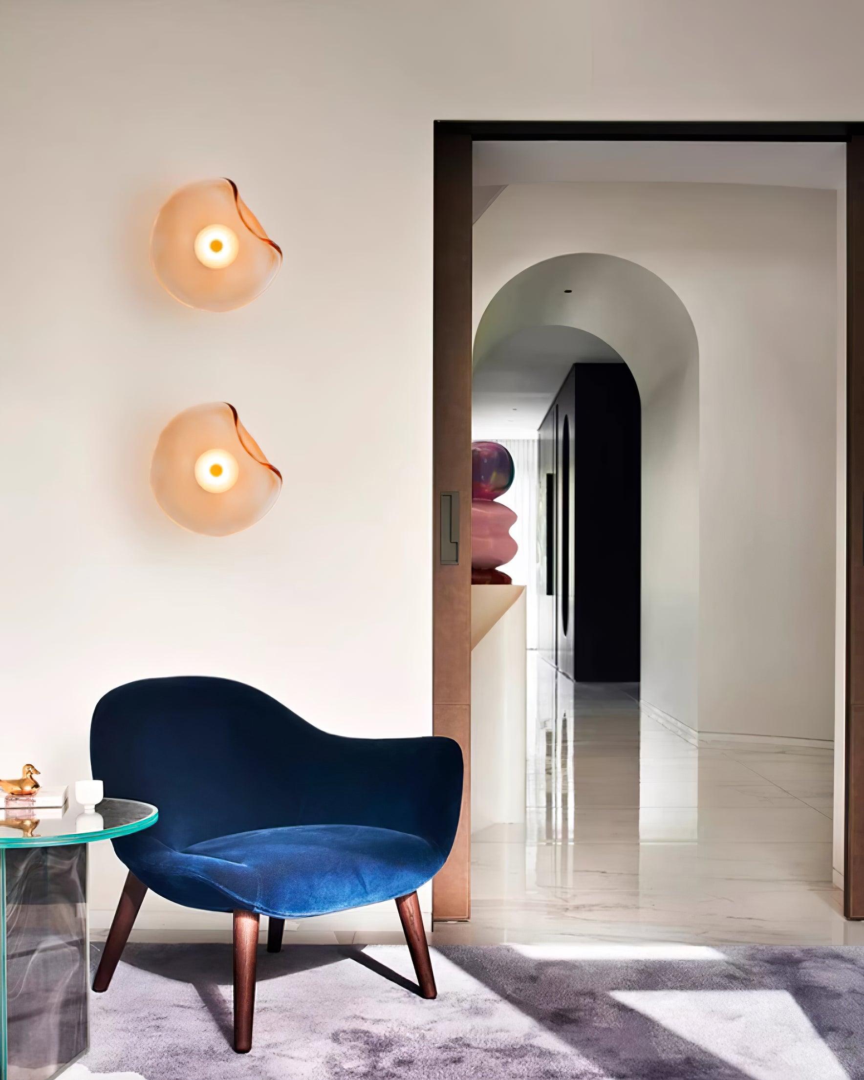 Lunara Amber Glass Ceiling Light - Letslighting