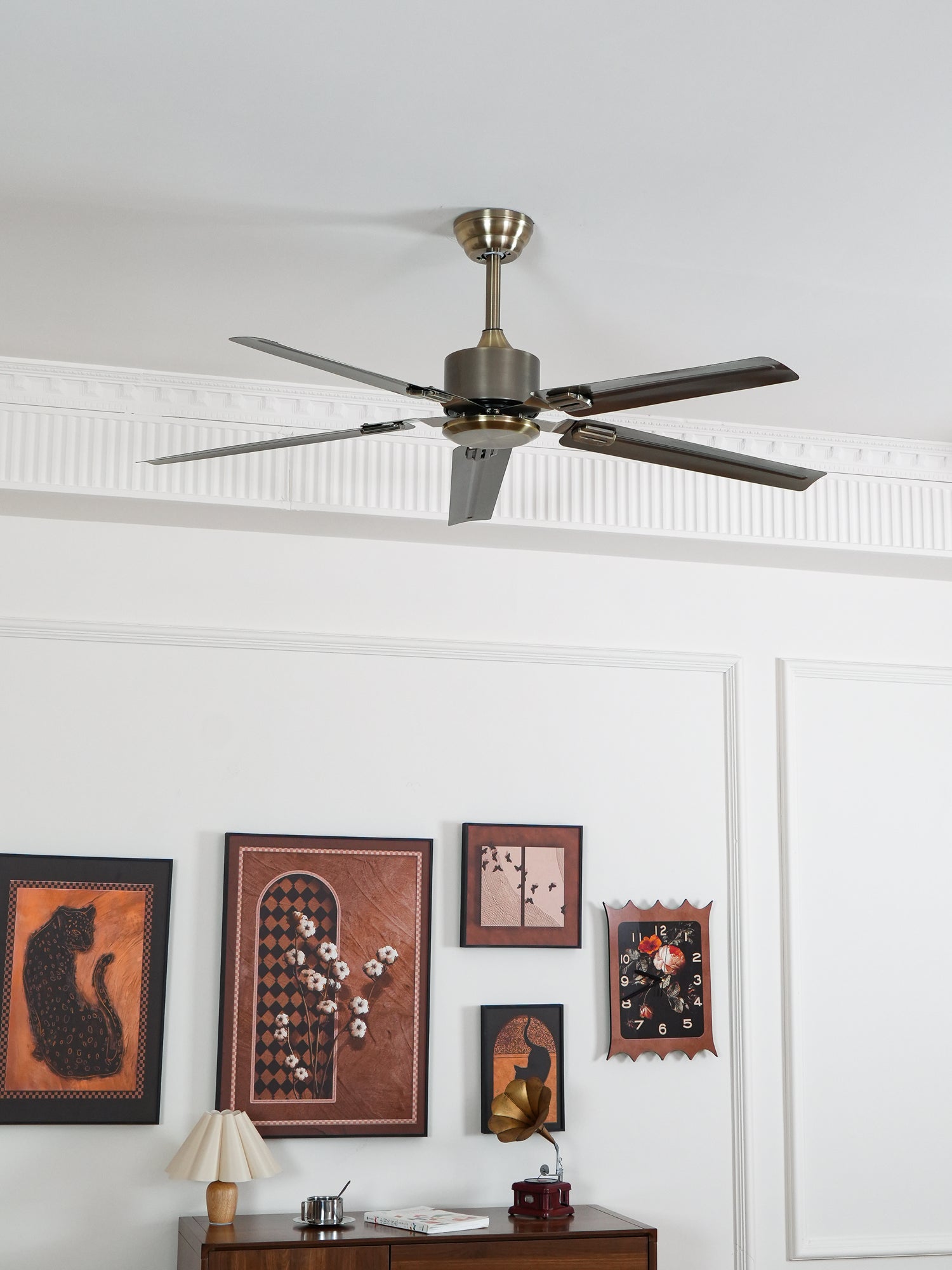 Ventilatore da Soffitto Vosolara per interni, primo piano della finitura