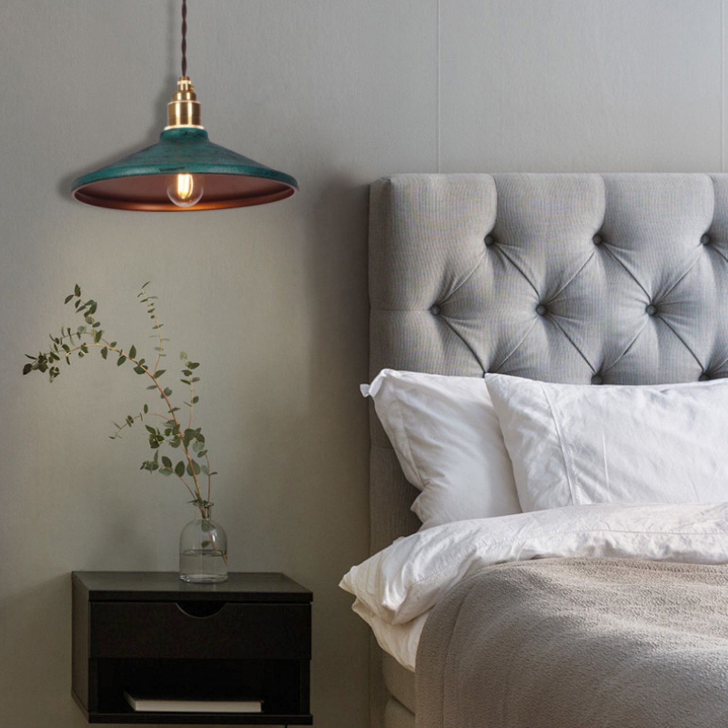 Vevyniel Rustic Saucer Shade Metal Pendant Light - Lamp Copper