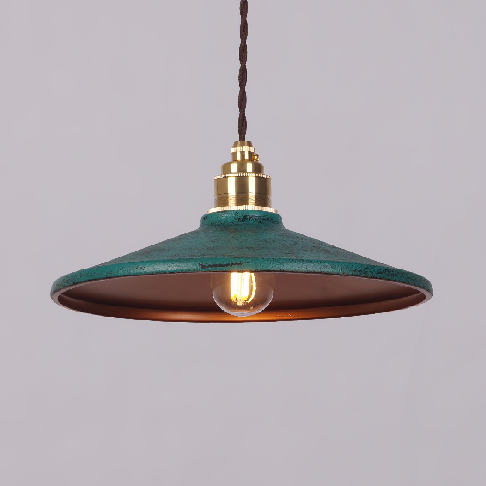 Vevyniel Rustic Saucer Shade Metal Pendant Light - Lamp Copper