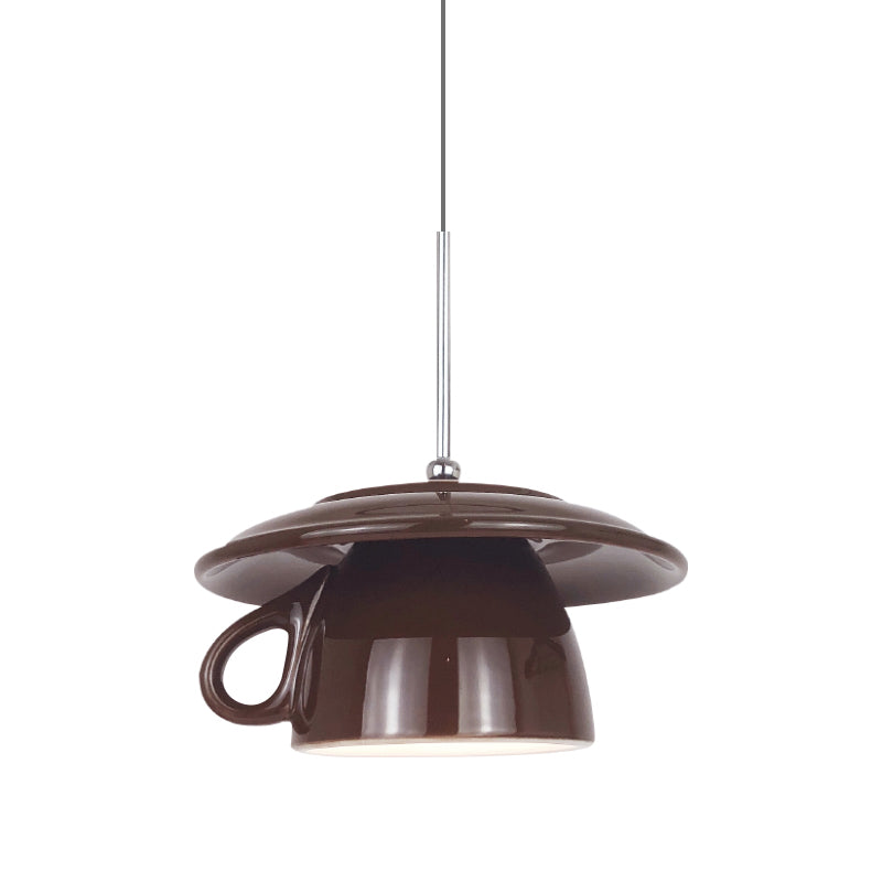 Valentina Moderno Colorato Tazza Ceramica Lampade a Sospensione Soggiorno