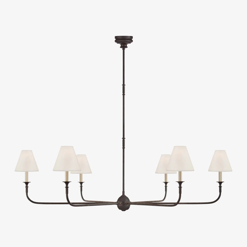 Silva Lampadari Vintage Retrò in Metallo Soggiorno, Nero/Bianco/Ottone