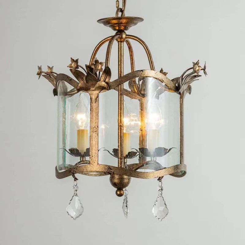 Silva Retro Forma di Gabbia Lampade a sospensione Metallo/Vetro Soggiorno