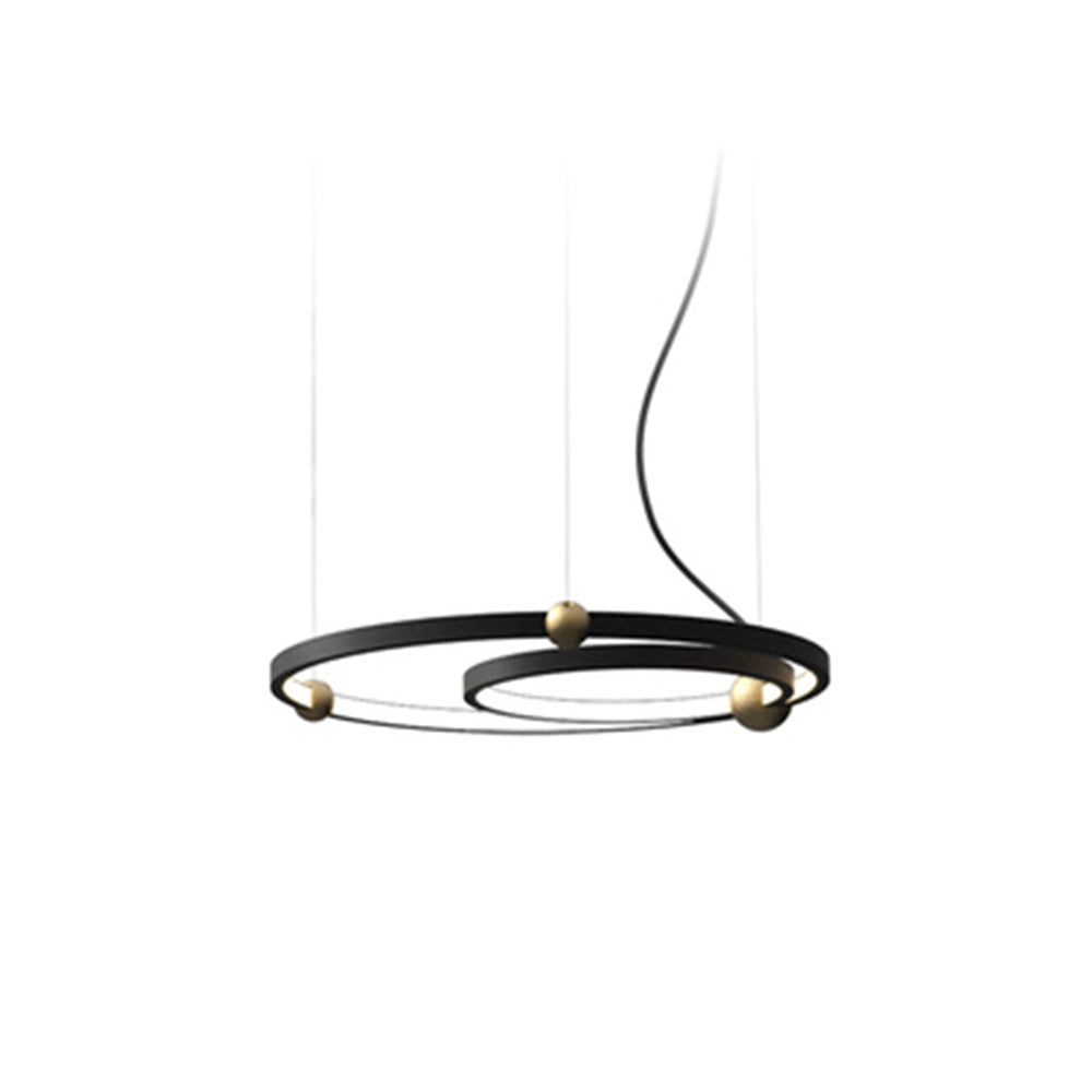 Arisha Minimalista Squillo LED Lampada a Sospensione Metallo Nero Sala da Pranzo/Soggiorno/Camera da Letto