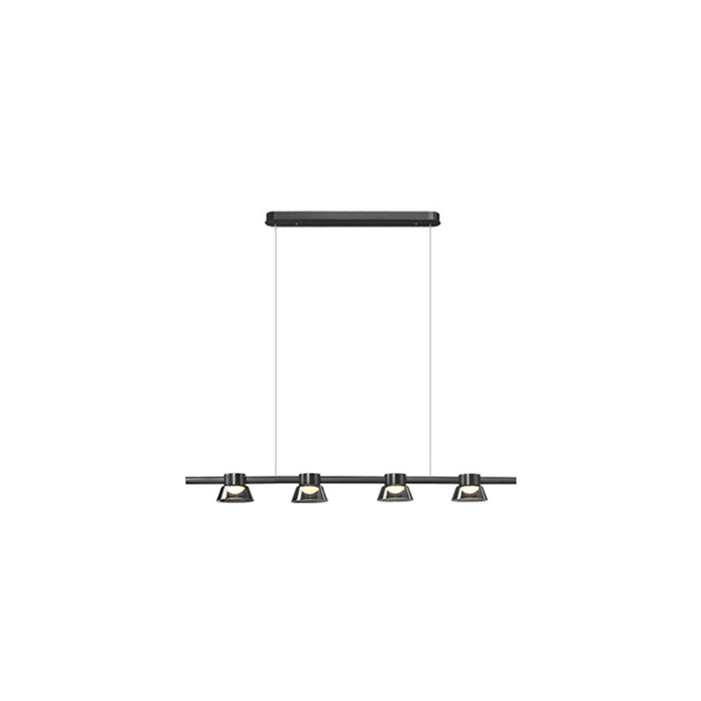 Arisha Moderno LED Lampada a Sospensione Metallo Nero Lineare Sala da Pranzo/Soggiorno/Camera da Letto