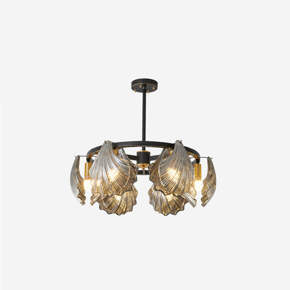 Kristy Moderne LED Conchiglia Anulare Lampade a Sospensione Metallo Vetro Nero/Oro Soggiorno/Camera da Letto