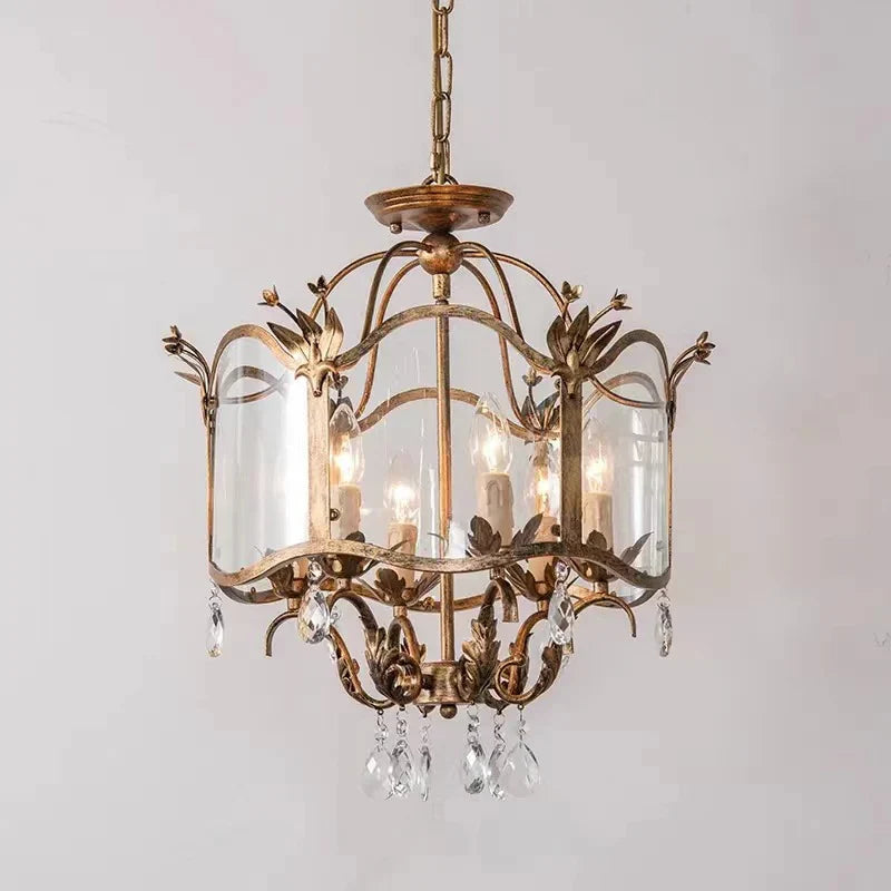 Silva Retro Forma di Gabbia Lampade a sospensione Metallo/Vetro Soggiorno