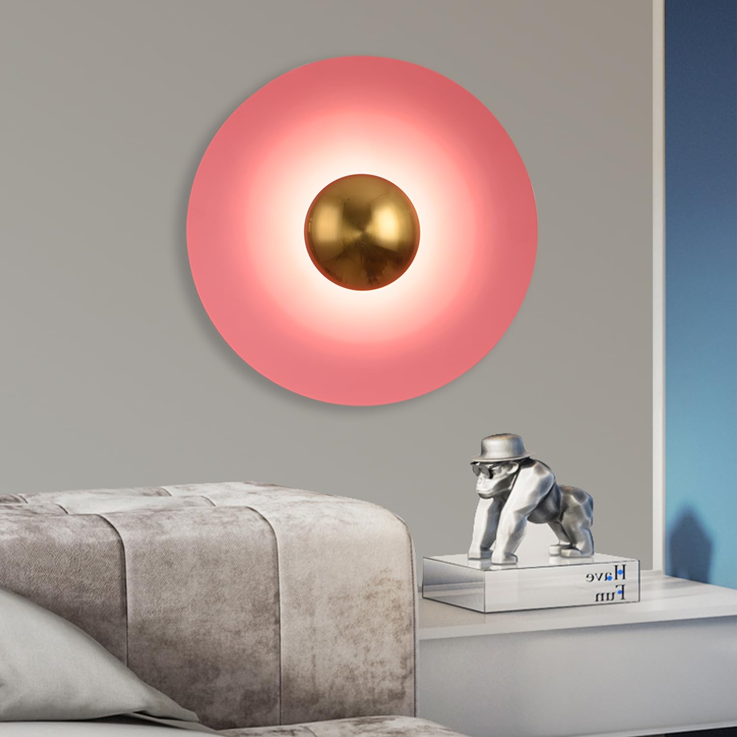 Valentina Piatto Minimalista LED Applique Metallo Albergo Camera da Letto