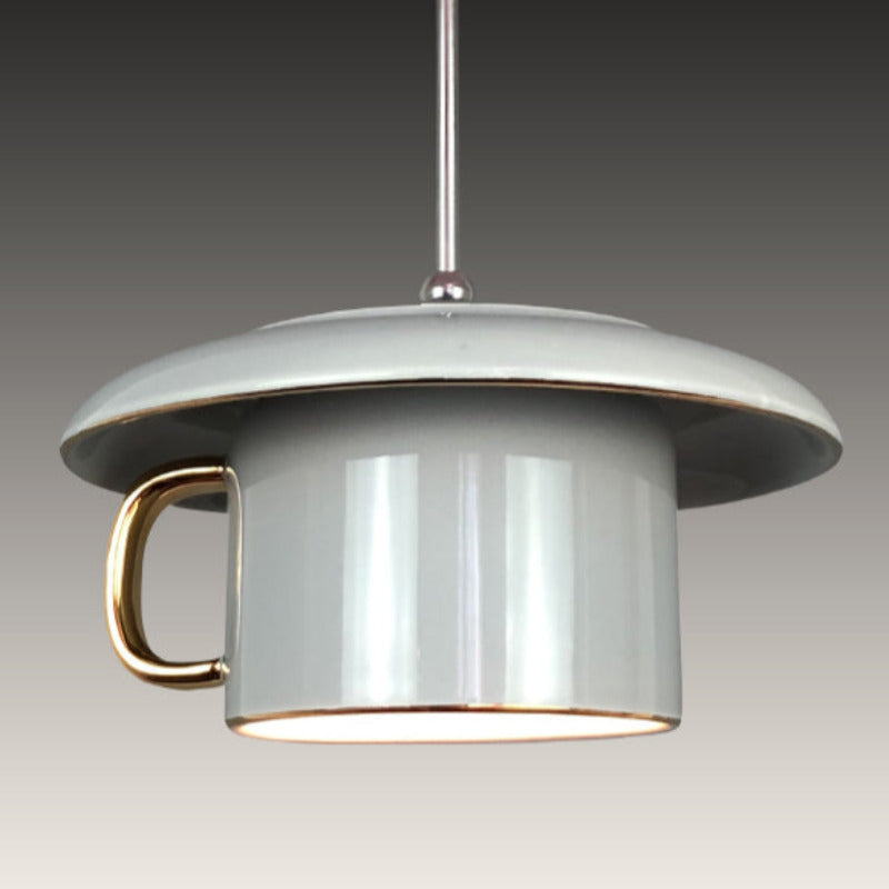 Valentina Urbano Tazza Ceramica LED Lampade a Sospensione Soggiorno
