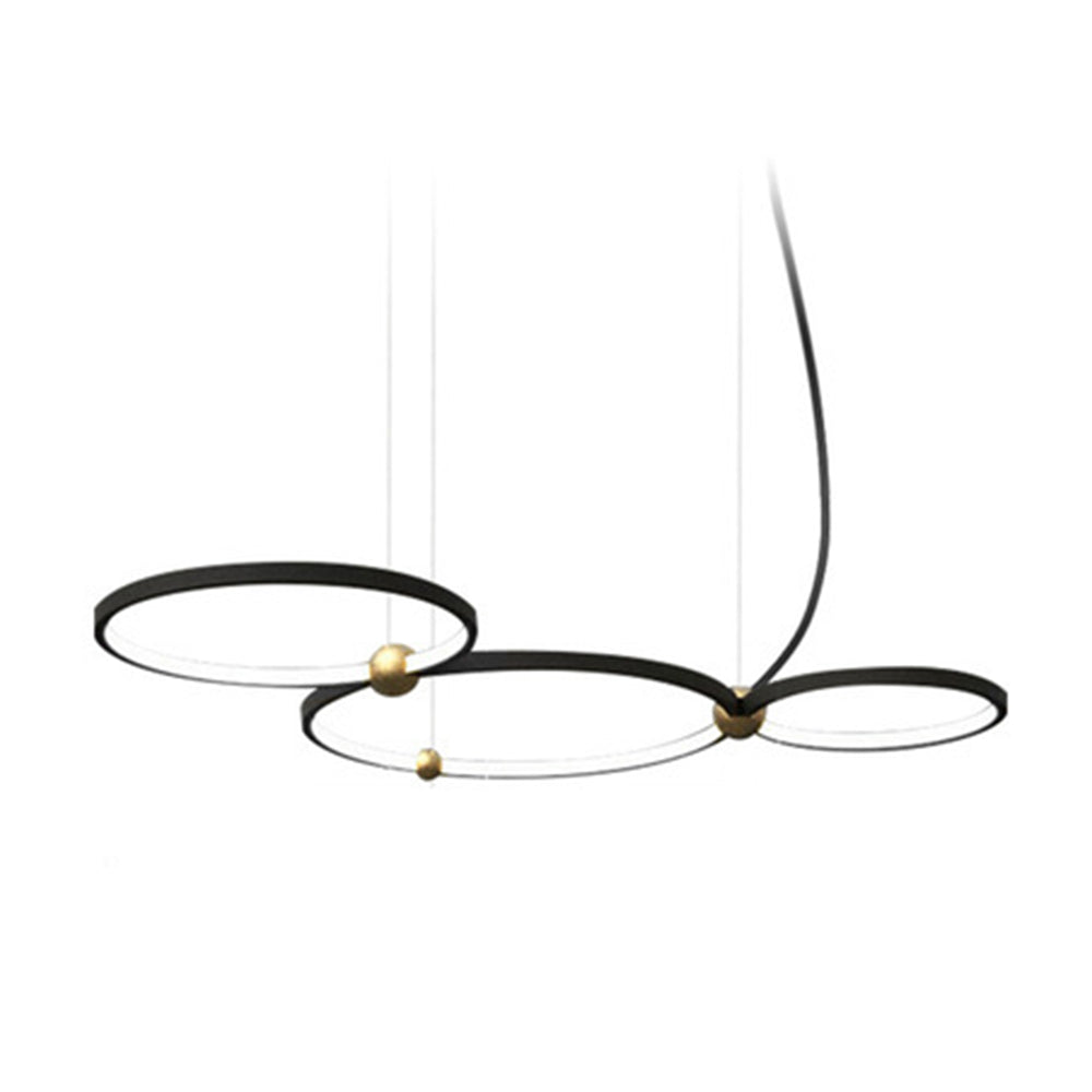 Arisha Minimalista Squillo LED Lampada a Sospensione Metallo Nero Sala da Pranzo/Soggiorno/Camera da Letto
