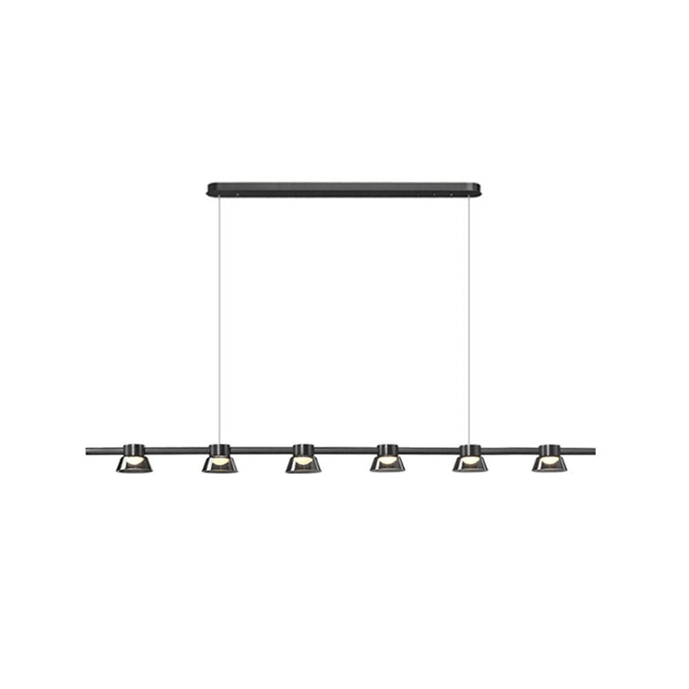 Arisha Moderno LED Lampada a Sospensione Metallo Nero Lineare Sala da Pranzo/Soggiorno/Camera da Letto