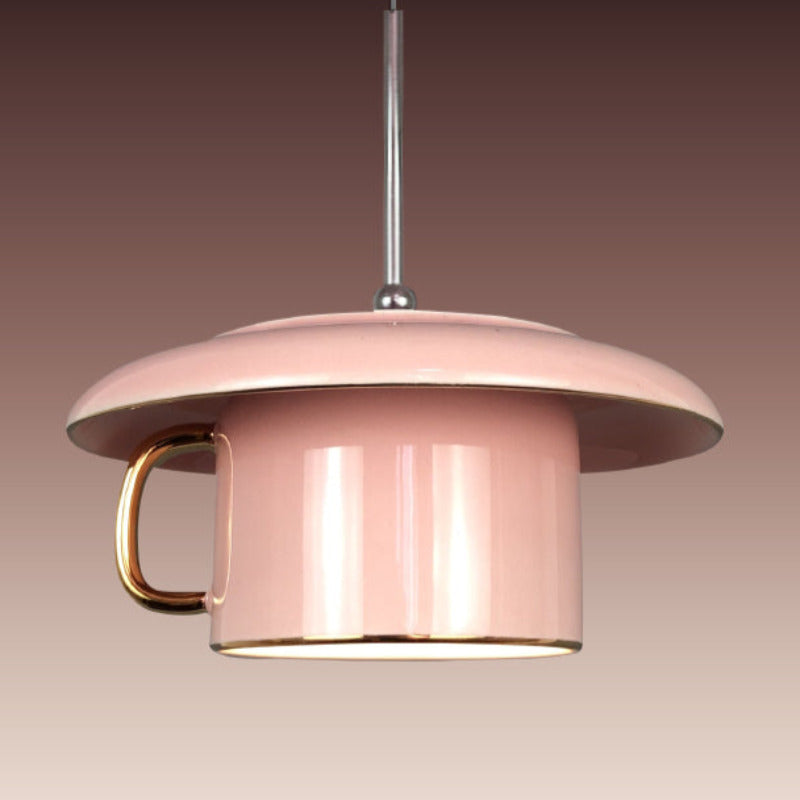 Valentina Urbano Tazza Ceramica LED Lampade a Sospensione Soggiorno