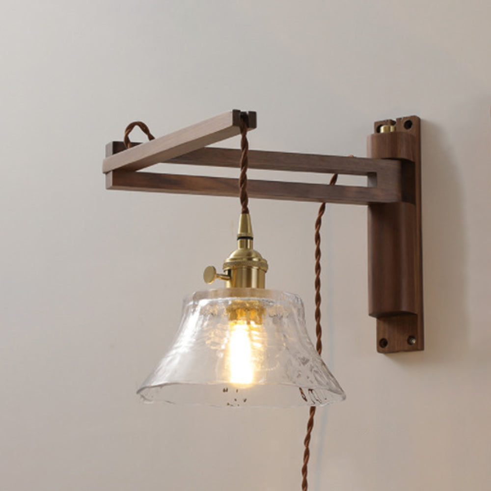 Muto Design LED Applique da Parete Ceramica/Legno/Chiaro Cupola Vintage Soggiorno/Camera da Letto