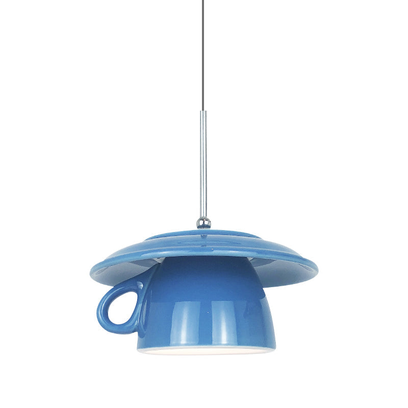 Valentina Moderno Colorato Tazza Ceramica Lampade a Sospensione Soggiorno