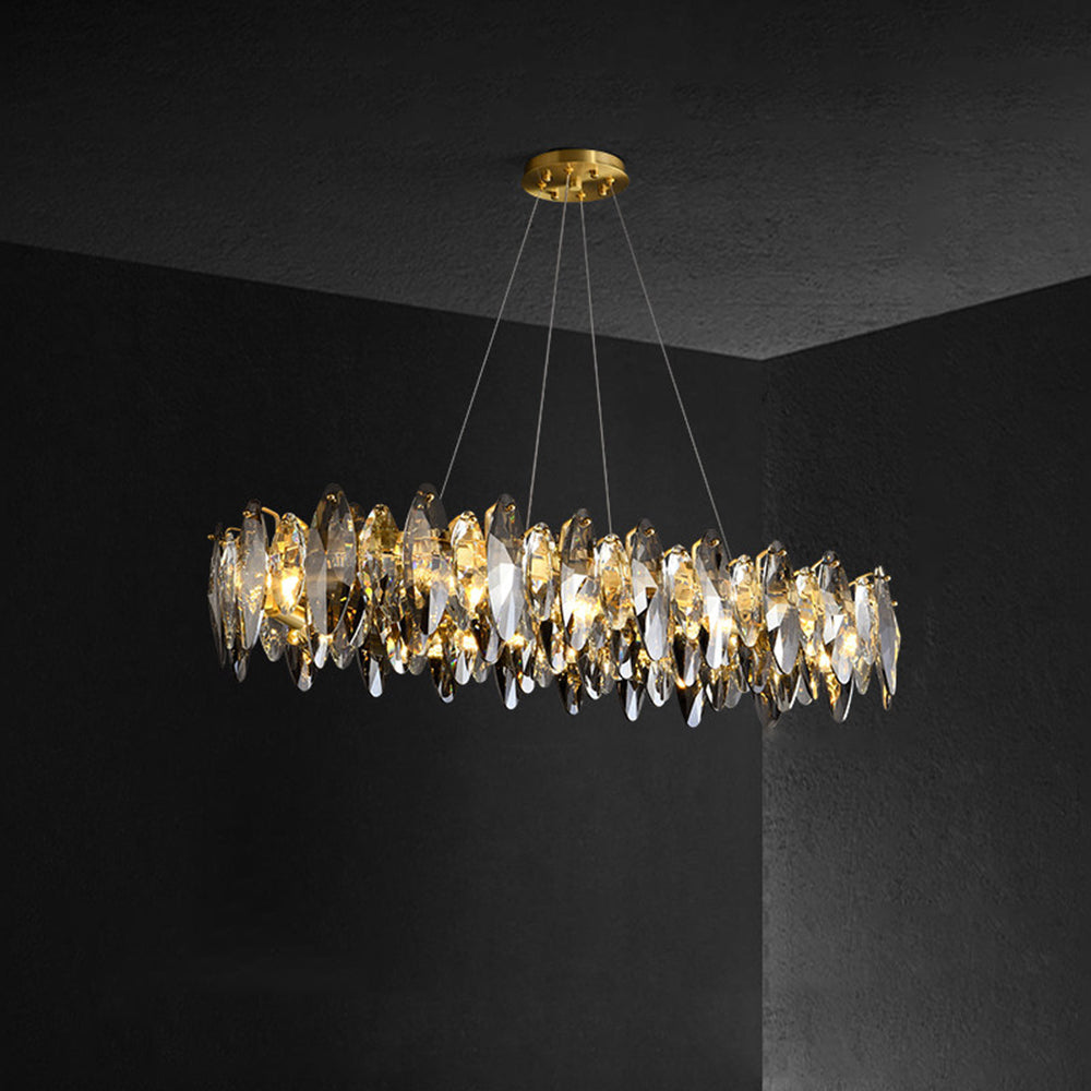 Kristy Moderne LED Lampade a Sospensione Nero/Oro Metallo Oro Annulare Soggiorno/Camera da Letto