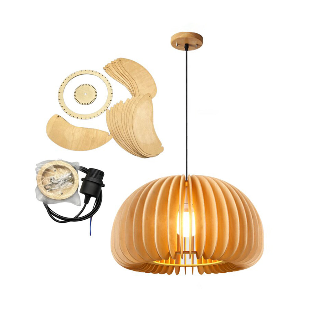 Muto Artificiale Metallo Legno Lampade a Sospensione Camera da Letto