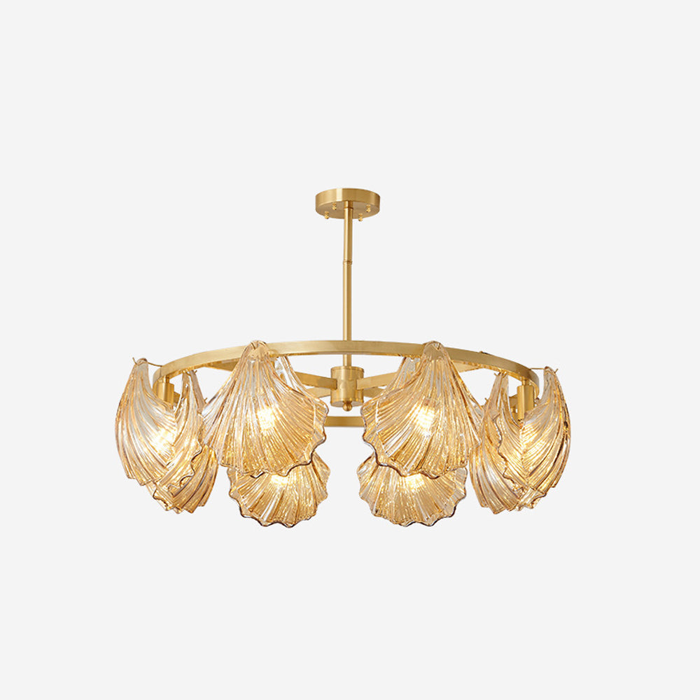 Kristy Moderne LED Conchiglia Anulare Lampade a Sospensione Metallo Vetro Nero/Oro Soggiorno/Camera da Letto