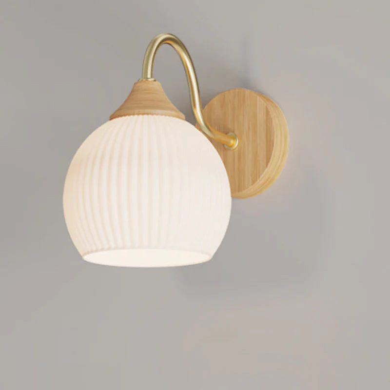 Muto Nordico Applique Resina Legno Bianco Camere da Letto Balcone
